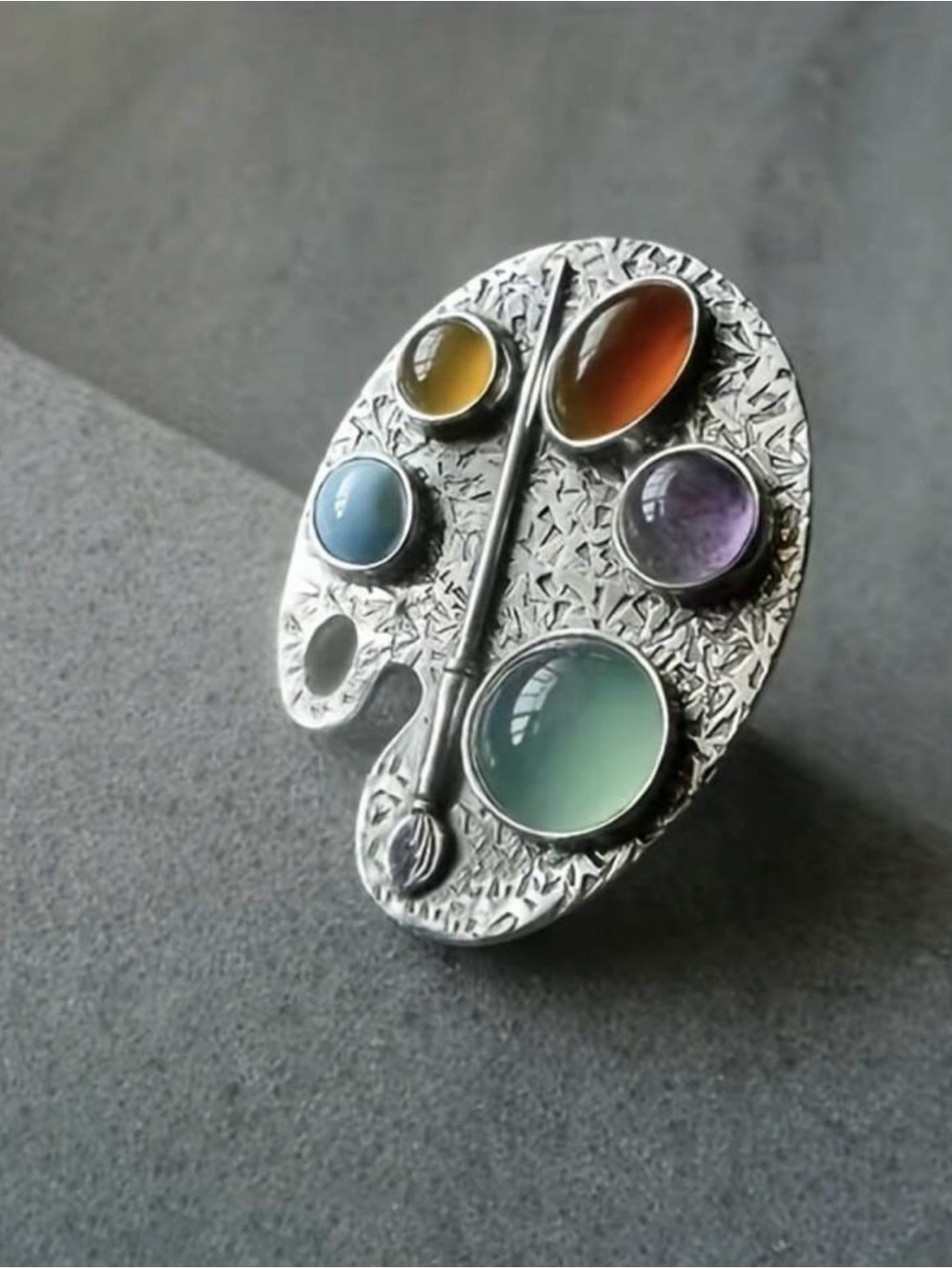Vintage Painting Color Palette Ring - Picture 4 of 6